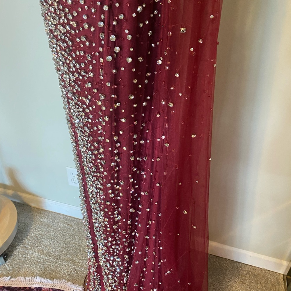 Tulle Pageant Dress With One Shoulder Cape Sleeve – 231GL0401 - Picture 9 of 14